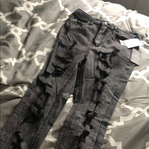 Charcoal ripped jeans